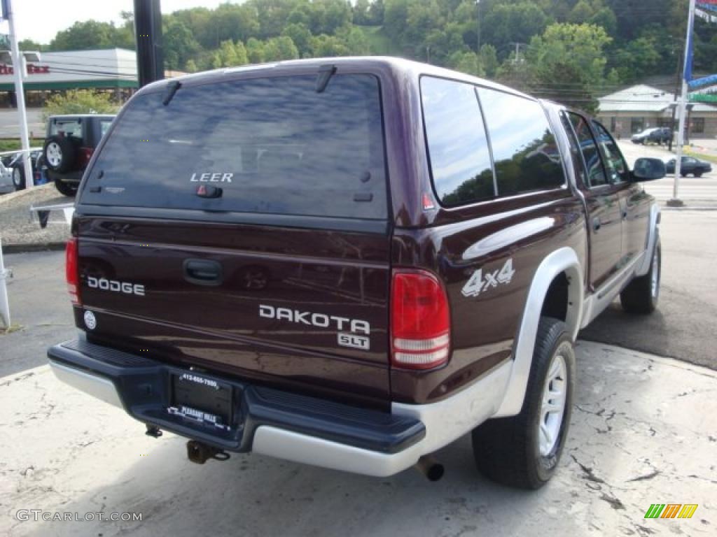 2004 Dakota SLT Quad Cab 4x4 - Deep Molten Red Pearl / Dark Slate Gray photo #4