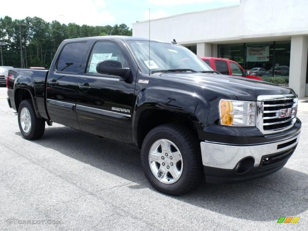2010 Sierra 1500 SLT Crew Cab 4x4 - Onyx Black / Ebony photo #2