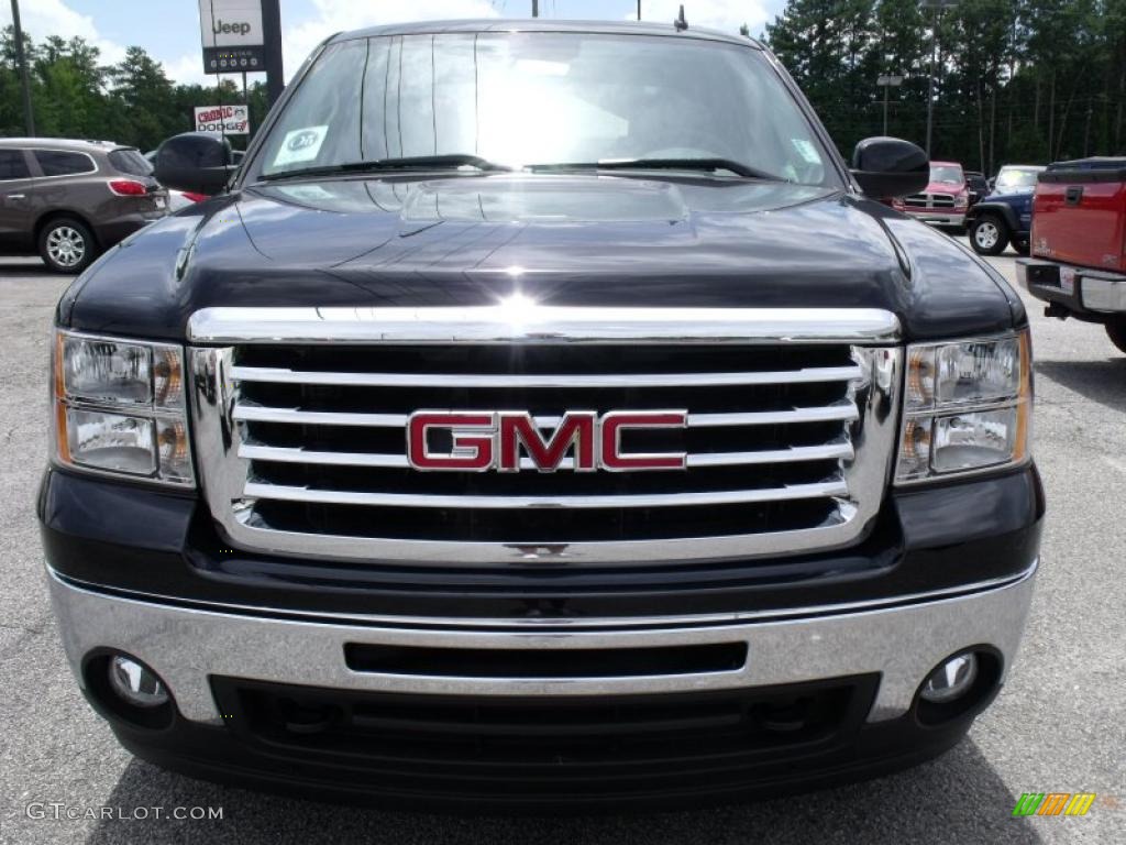 2010 Sierra 1500 SLT Crew Cab 4x4 - Onyx Black / Ebony photo #3