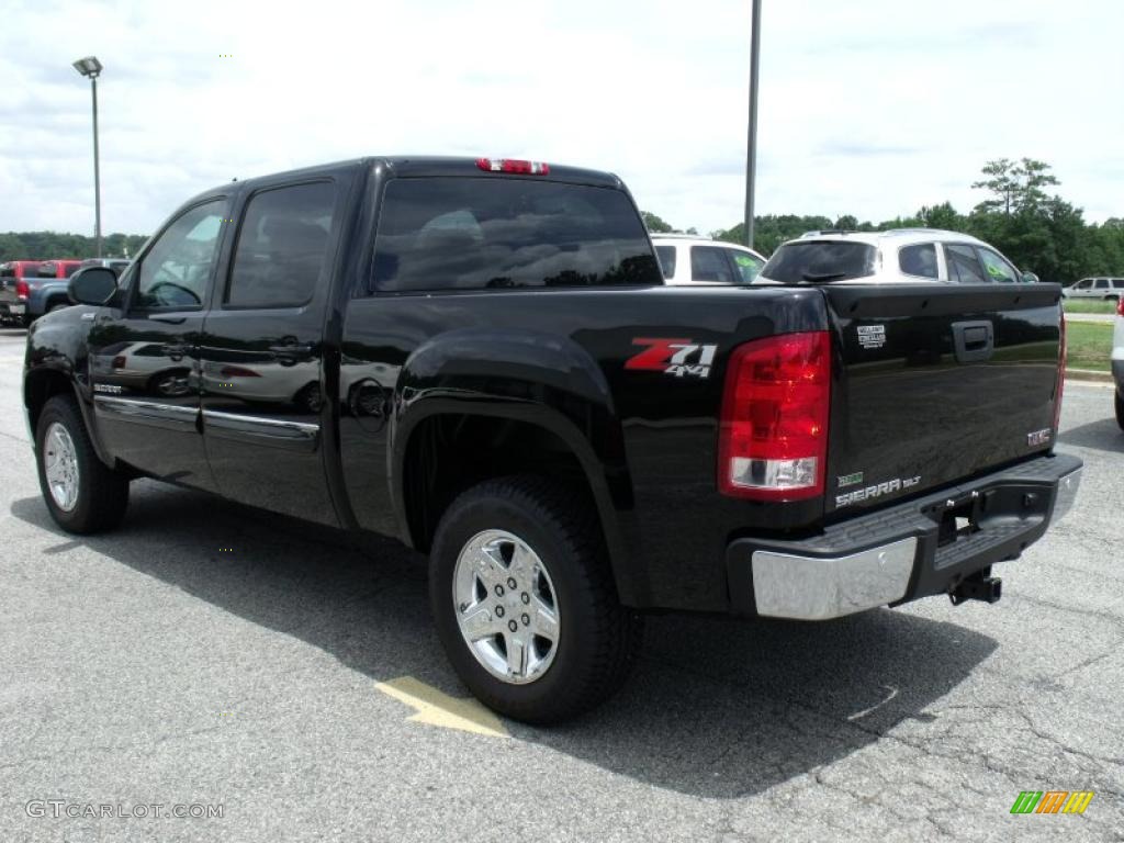 2010 Sierra 1500 SLT Crew Cab 4x4 - Onyx Black / Ebony photo #6