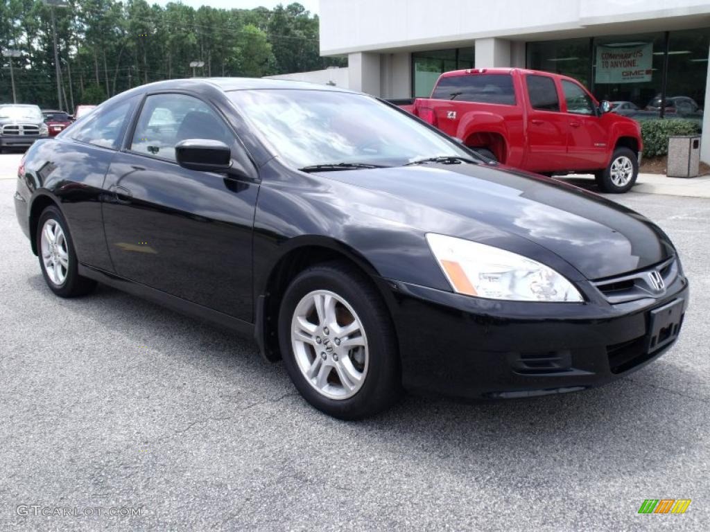 2006 Accord EX Coupe - Nighthawk Black Pearl / Black photo #2