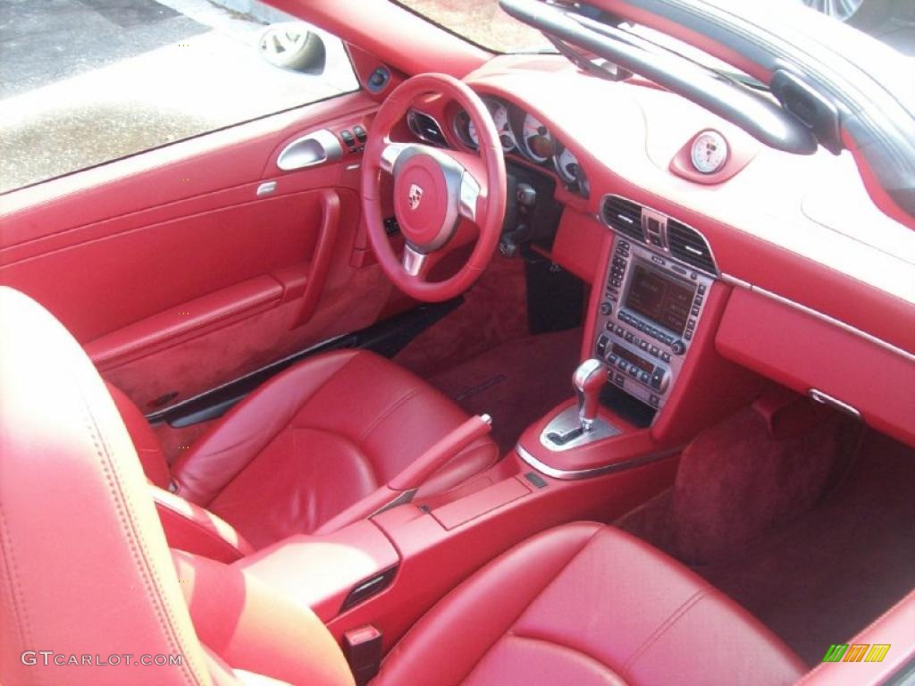 2008 911 Turbo Cabriolet - Carrara White / Carrera Red photo #4