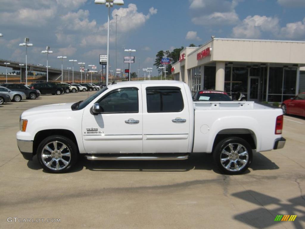 2009 Sierra 1500 SLE Texas Edition Crew Cab - Summit White / Texas Edition Black/White photo #2