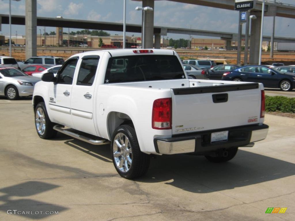 2009 Sierra 1500 SLE Texas Edition Crew Cab - Summit White / Texas Edition Black/White photo #3