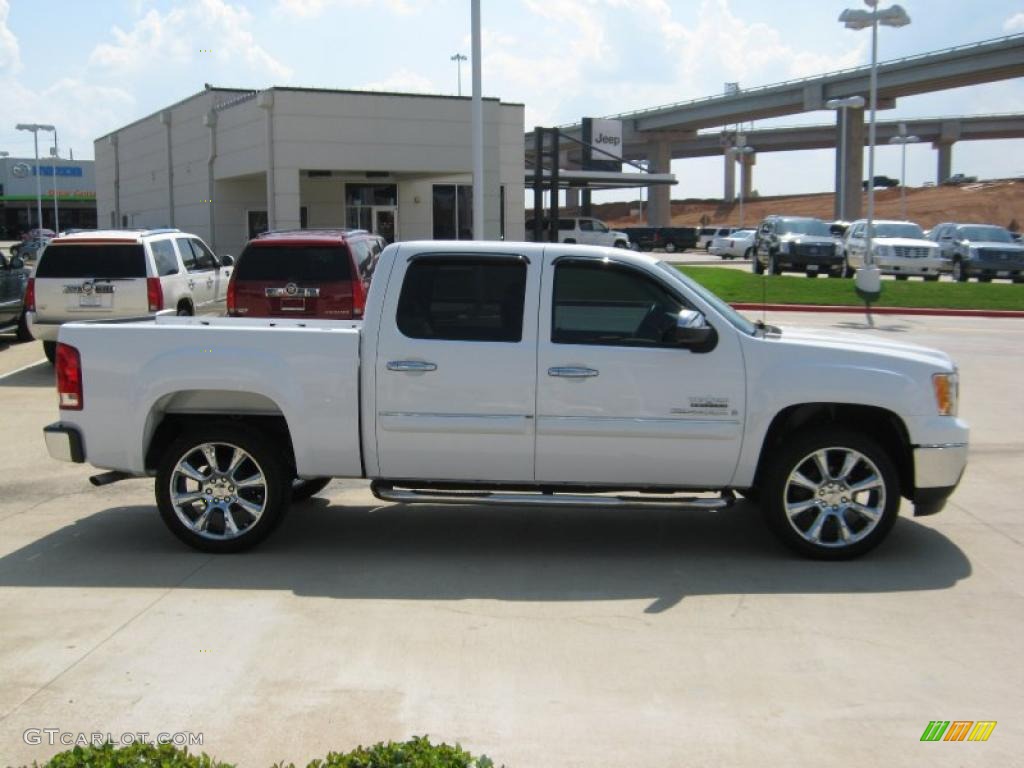 2009 Sierra 1500 SLE Texas Edition Crew Cab - Summit White / Texas Edition Black/White photo #6