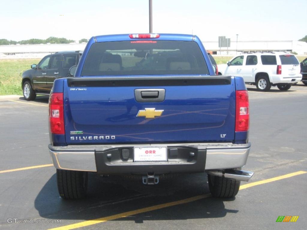 2010 Silverado 1500 LT Crew Cab 4x4 - Laser Blue Metallic / Light Titanium/Ebony photo #6