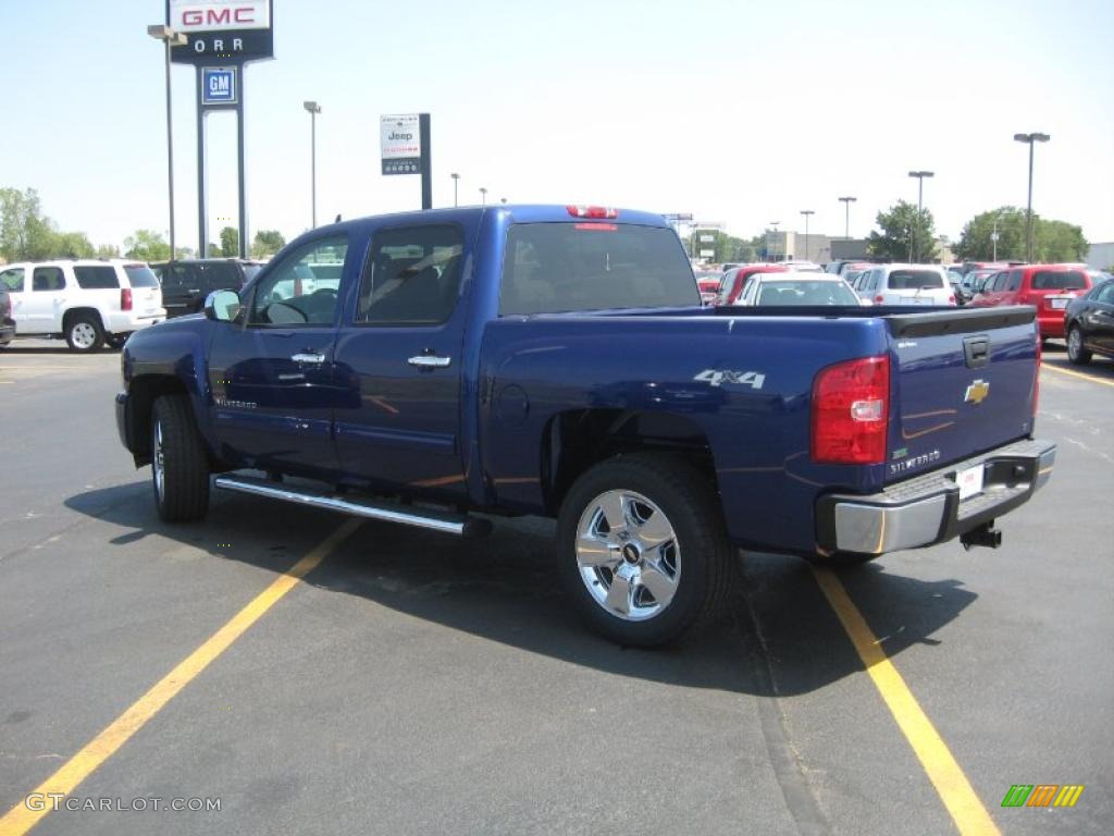 2010 Silverado 1500 LT Crew Cab 4x4 - Laser Blue Metallic / Light Titanium/Ebony photo #7