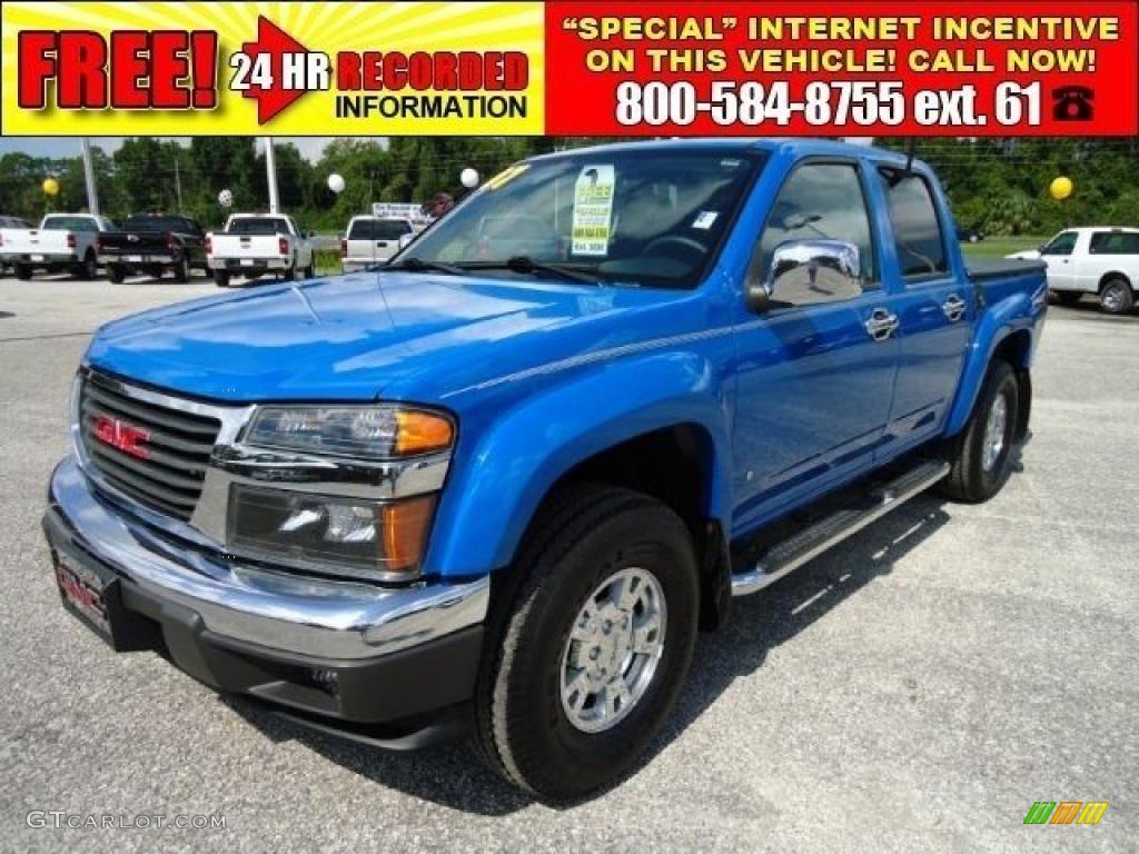 2007 Canyon SLE Crew Cab - Sport Blue / Dark Pewter photo #1