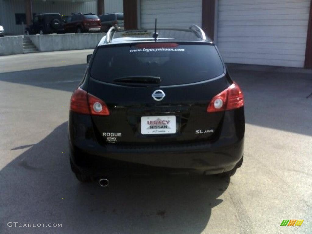2010 Rogue SL AWD - Wicked Black / Black photo #5