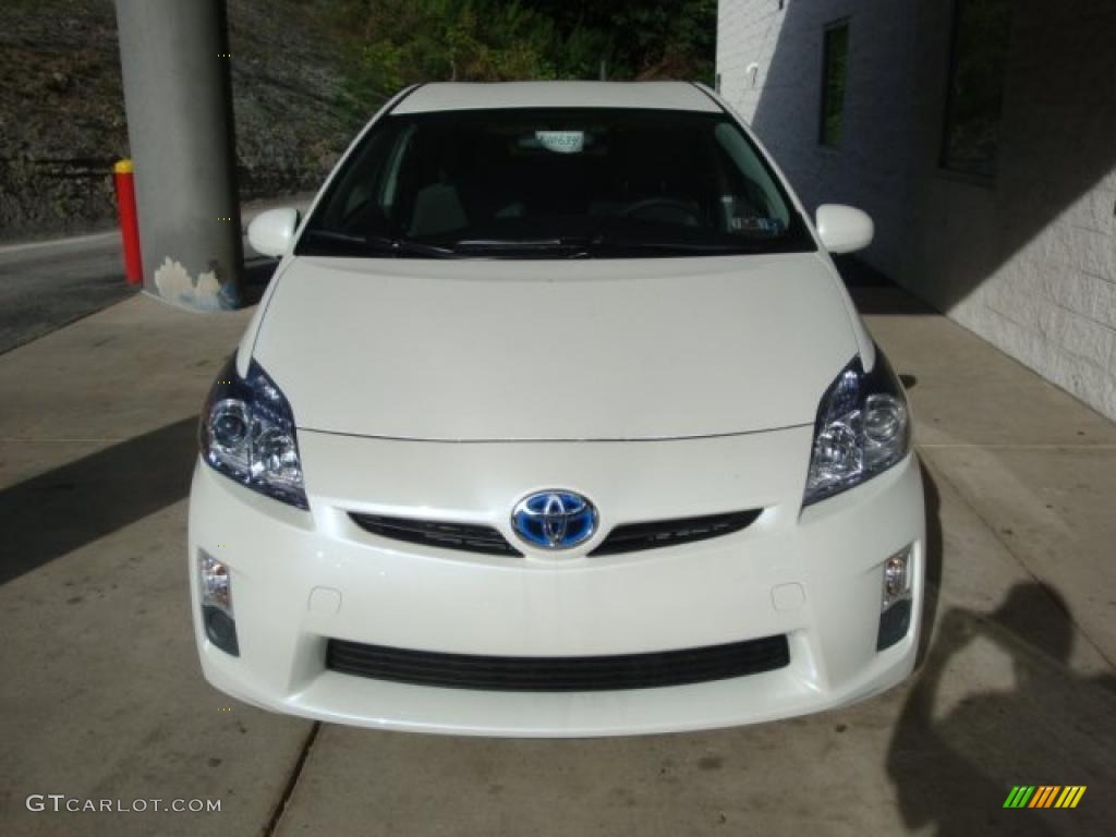 2010 Prius Hybrid III - Blizzard White Pearl / Dark Gray photo #6