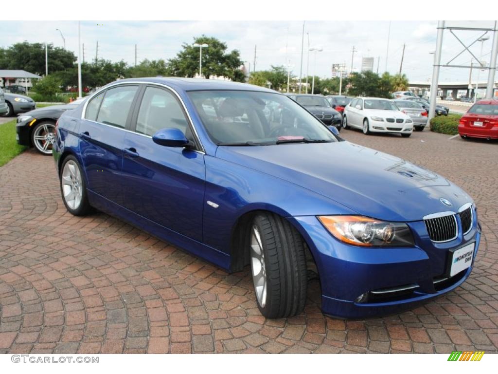 2007 3 Series 335i Sedan - Montego Blue Metallic / Black photo #7