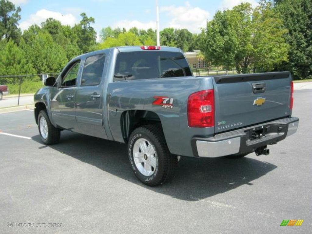2010 Silverado 1500 LT Crew Cab 4x4 - Blue Granite Metallic / Ebony photo #3