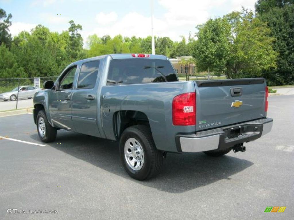 2010 Silverado 1500 LS Crew Cab - Blue Granite Metallic / Dark Titanium photo #3