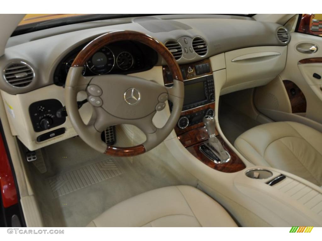 2008 CLK 350 Coupe - Mars Red / Cappuccino/Black photo #7