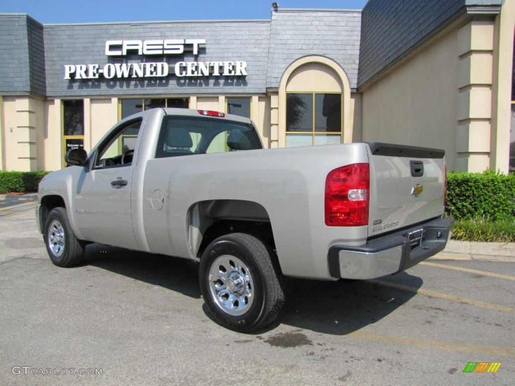 2009 Silverado 1500 LS Regular Cab - Silver Birch Metallic / Dark Titanium photo #5