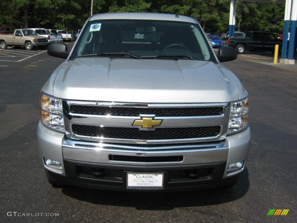 2011 Silverado 1500 LT Extended Cab 4x4 - Sheer Silver Metallic / Ebony photo #8