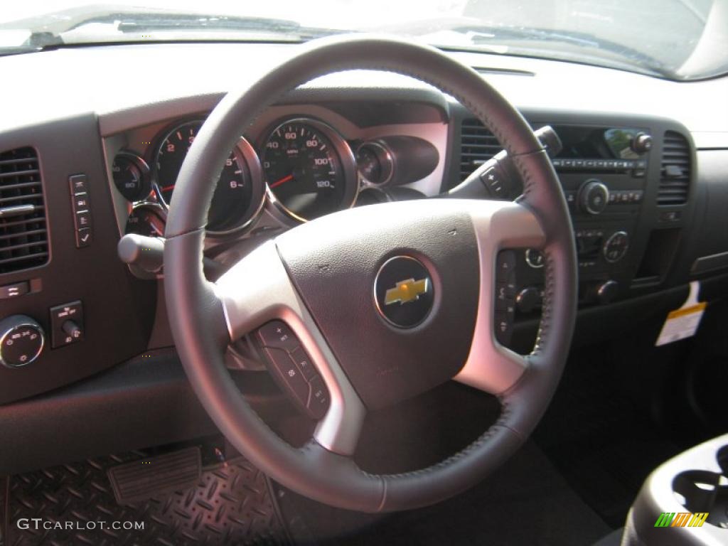 2011 Silverado 1500 LT Extended Cab 4x4 - Sheer Silver Metallic / Ebony photo #10