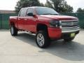 2007 Victory Red Chevrolet Silverado 1500 LS Crew Cab 4x4  photo #1