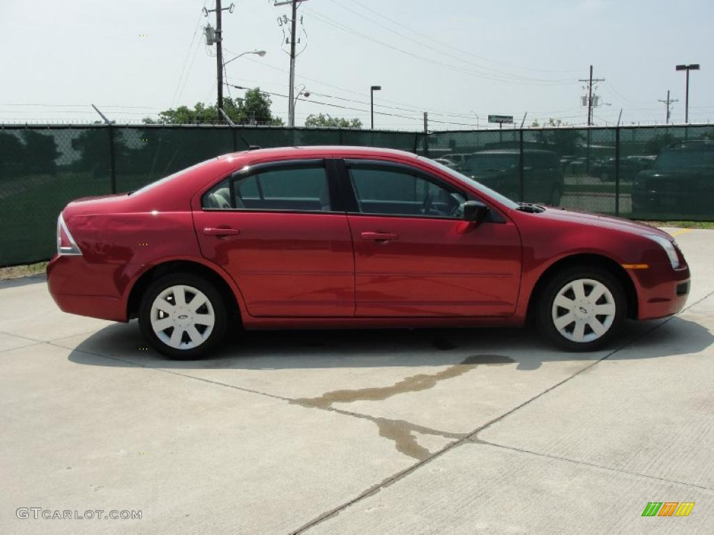 2008 Fusion S - Redfire Metallic / Medium Light Stone photo #2