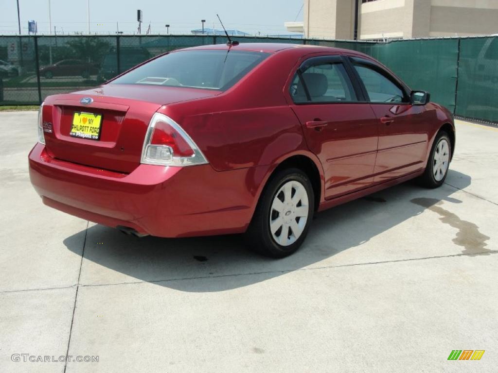2008 Fusion S - Redfire Metallic / Medium Light Stone photo #3
