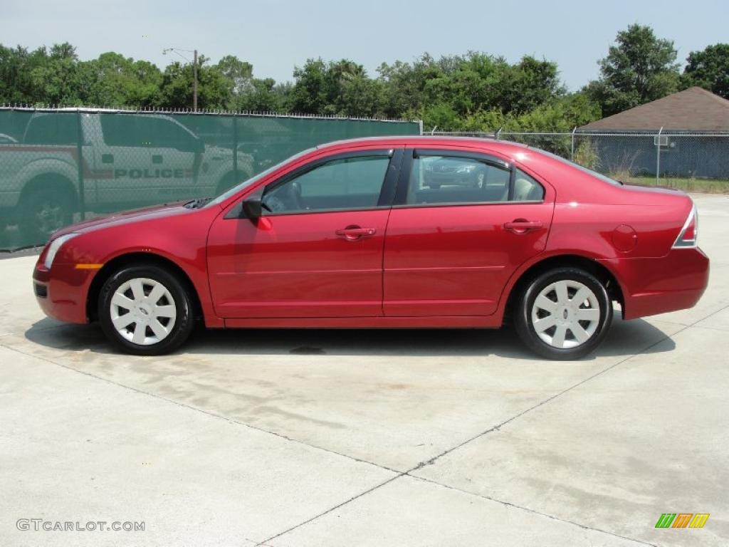 2008 Fusion S - Redfire Metallic / Medium Light Stone photo #6