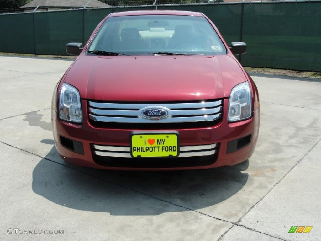 2008 Fusion S - Redfire Metallic / Medium Light Stone photo #8