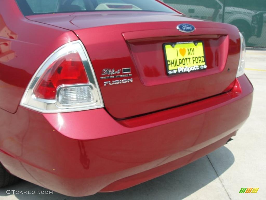 2008 Fusion S - Redfire Metallic / Medium Light Stone photo #22