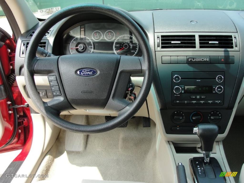 2008 Fusion S - Redfire Metallic / Medium Light Stone photo #37