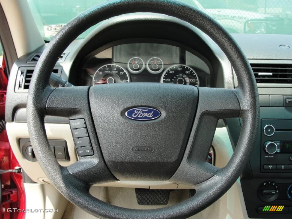2008 Fusion S - Redfire Metallic / Medium Light Stone photo #42