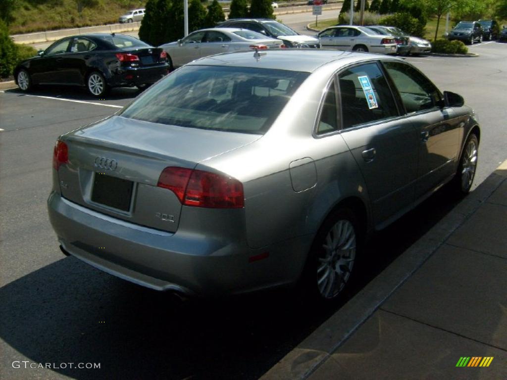 2008 A4 2.0T quattro Sedan - Quartz Grey Metallic / Black photo #5