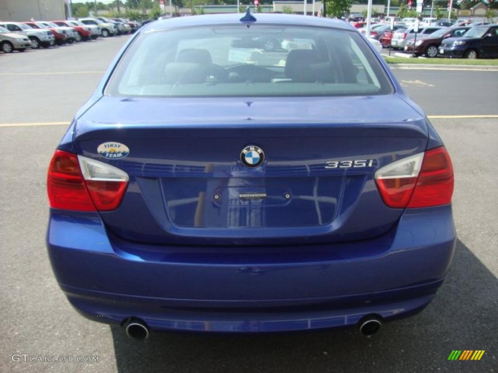 2007 3 Series 335i Sedan - Montego Blue Metallic / Black photo #4