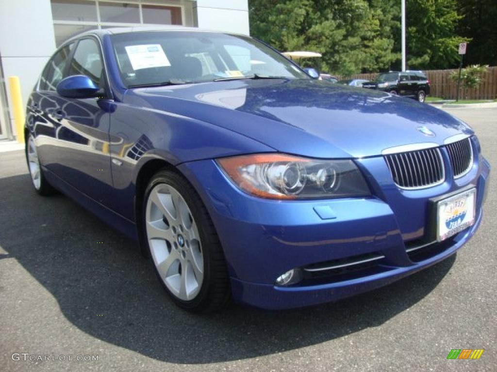 2007 3 Series 335i Sedan - Montego Blue Metallic / Black photo #7