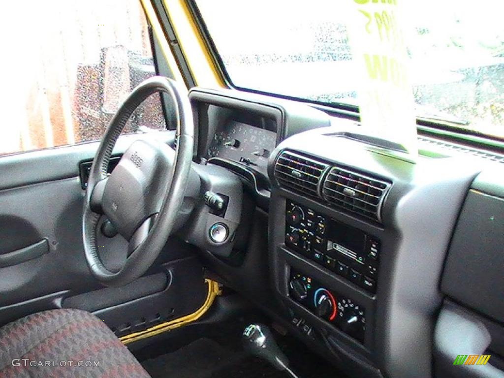 2000 Wrangler Sport 4x4 - Solar Yellow / Agate photo #4