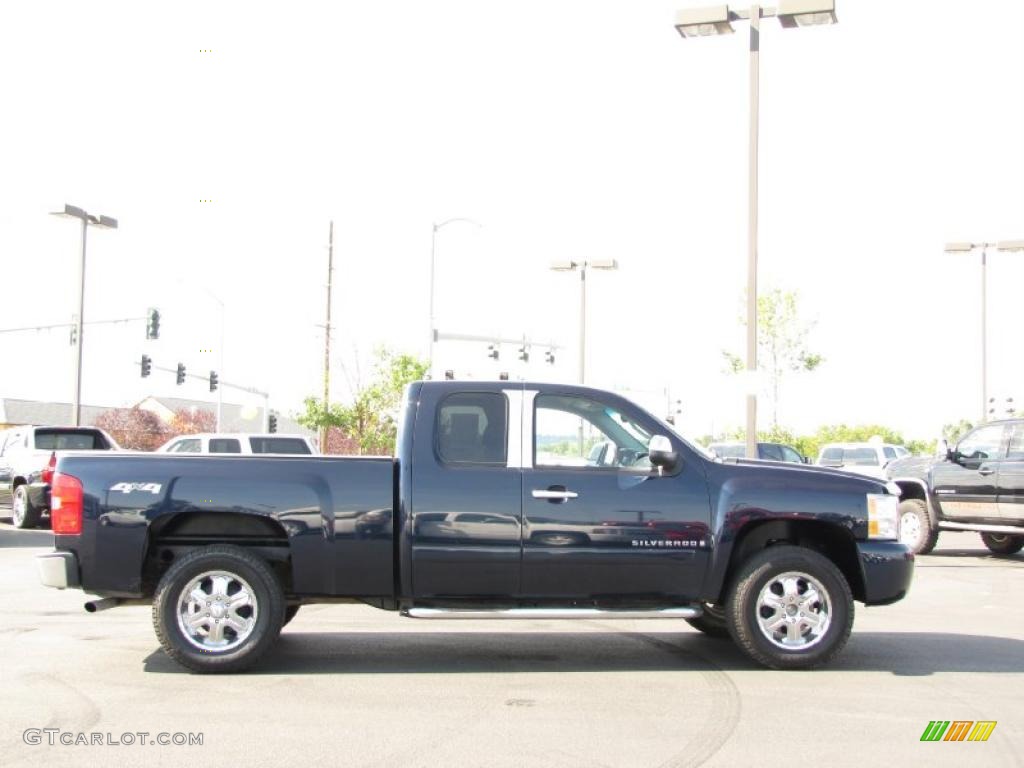 2008 Silverado 1500 LT Extended Cab 4x4 - Dark Blue Metallic / Dark Titanium photo #10