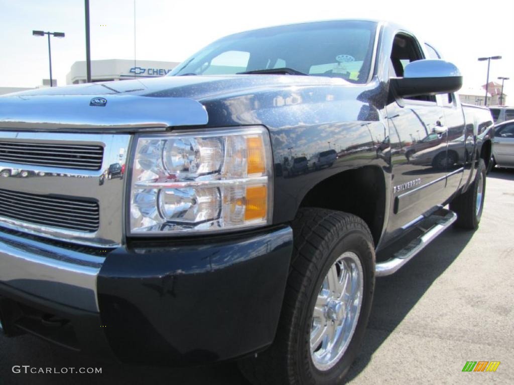 2008 Silverado 1500 LT Extended Cab 4x4 - Dark Blue Metallic / Dark Titanium photo #13