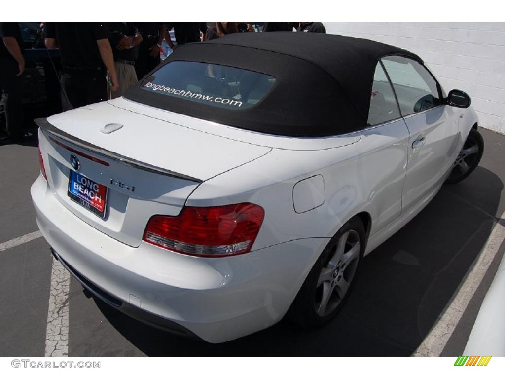 2008 1 Series 135i Convertible - Alpine White / Taupe photo #3