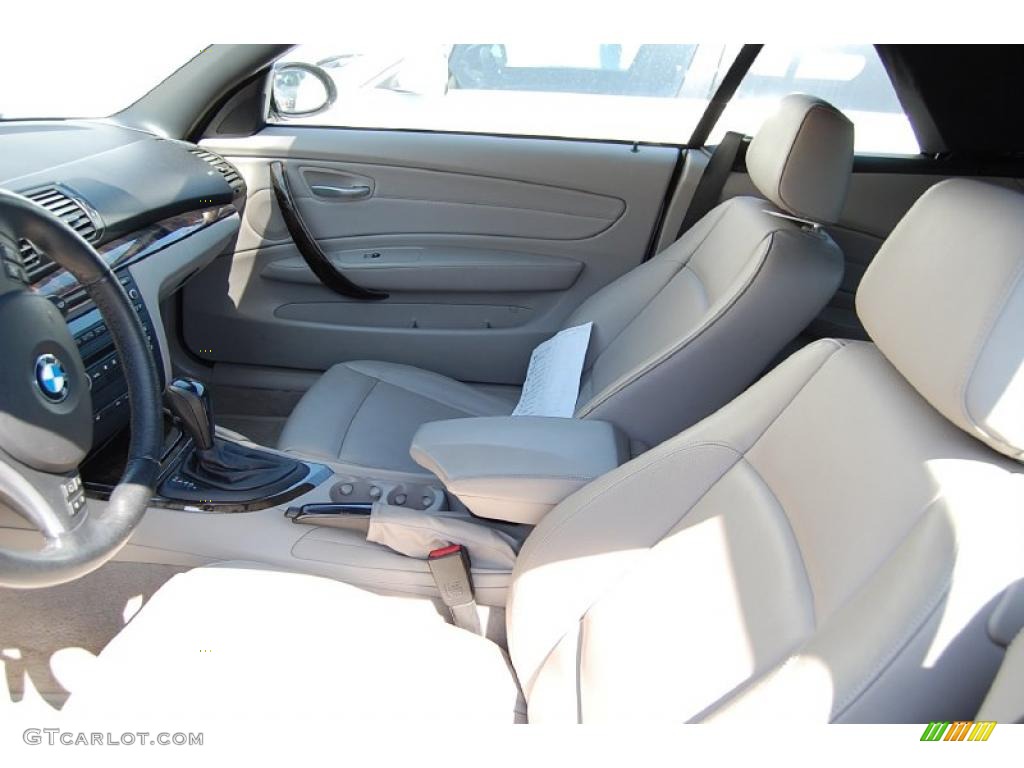 2008 1 Series 135i Convertible - Alpine White / Taupe photo #5
