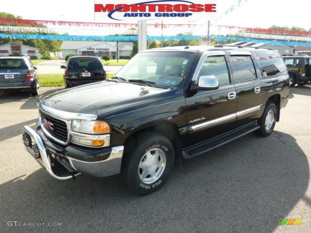 2004 Yukon XL 1500 SLT 4x4 - Onyx Black / Stone Gray photo #5