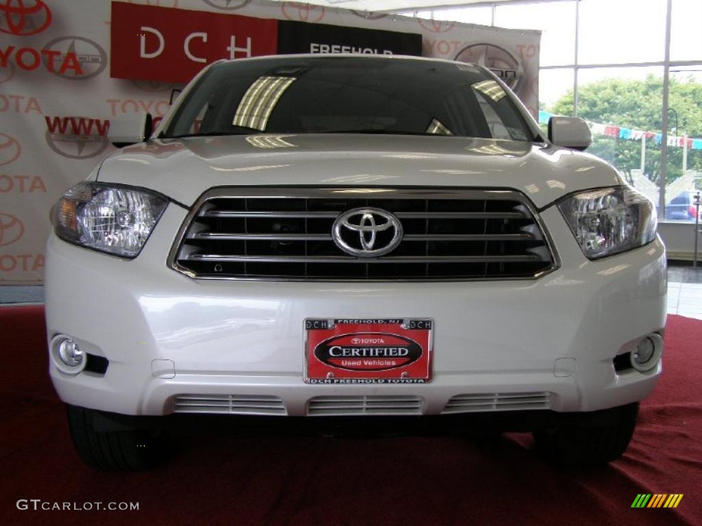 2009 Highlander Sport 4WD - Blizzard White Pearl / Black photo #2