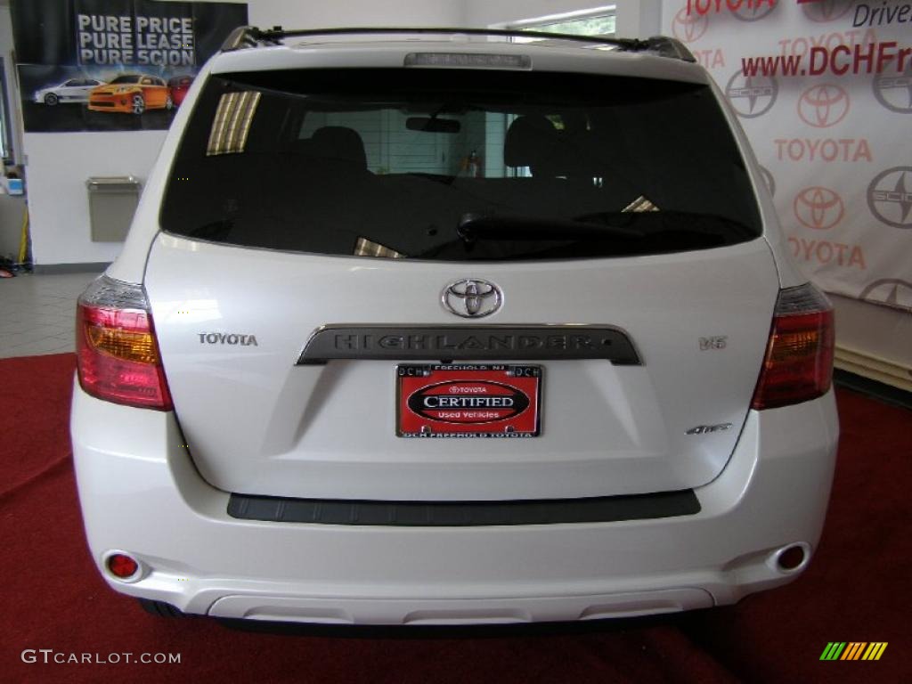 2009 Highlander Sport 4WD - Blizzard White Pearl / Black photo #7