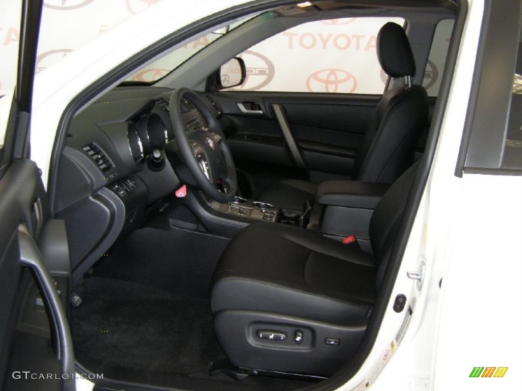 2009 Highlander Sport 4WD - Blizzard White Pearl / Black photo #13
