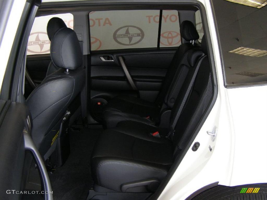 2009 Highlander Sport 4WD - Blizzard White Pearl / Black photo #23