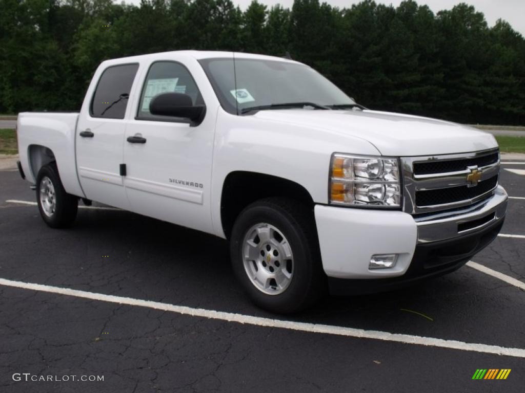 2011 Silverado 1500 LT Crew Cab - Summit White / Light Titanium/Ebony photo #7