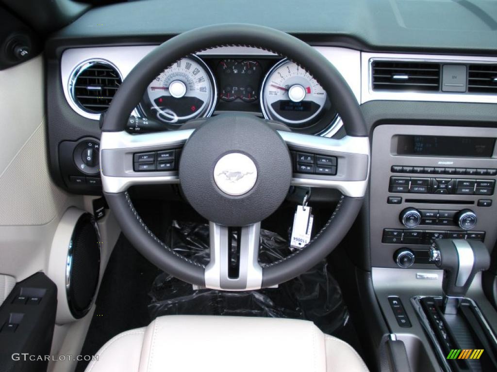 2011 Mustang V6 Premium Convertible - Kona Blue Metallic / Stone photo #8