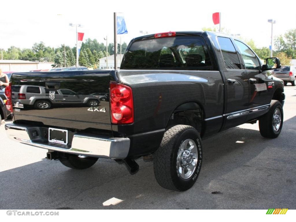 2008 Ram 3500 SLT Quad Cab 4x4 - Brilliant Black Crystal Pearl / Medium Slate Gray photo #2
