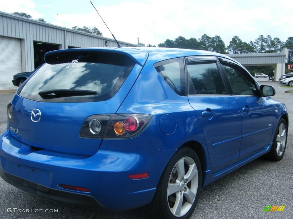 2006 MAZDA3 s Hatchback - Winning Blue Metallic / Black/Blue photo #5
