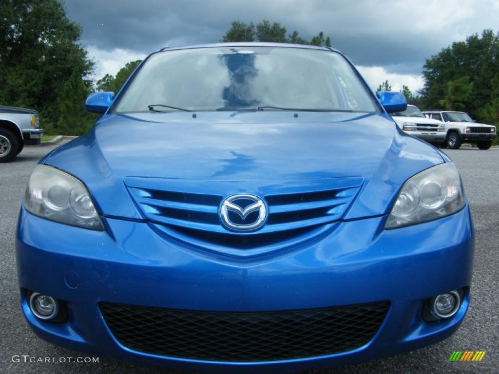 2006 MAZDA3 s Hatchback - Winning Blue Metallic / Black/Blue photo #8