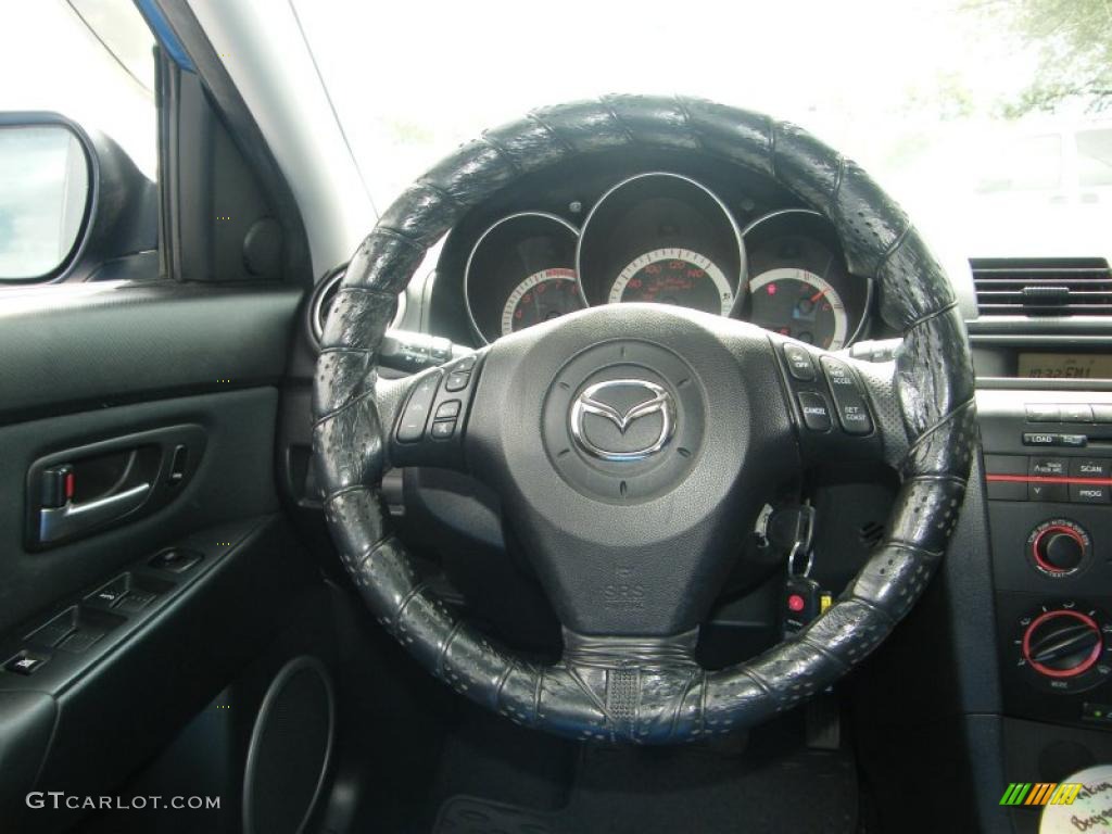 2006 MAZDA3 s Hatchback - Winning Blue Metallic / Black/Blue photo #19
