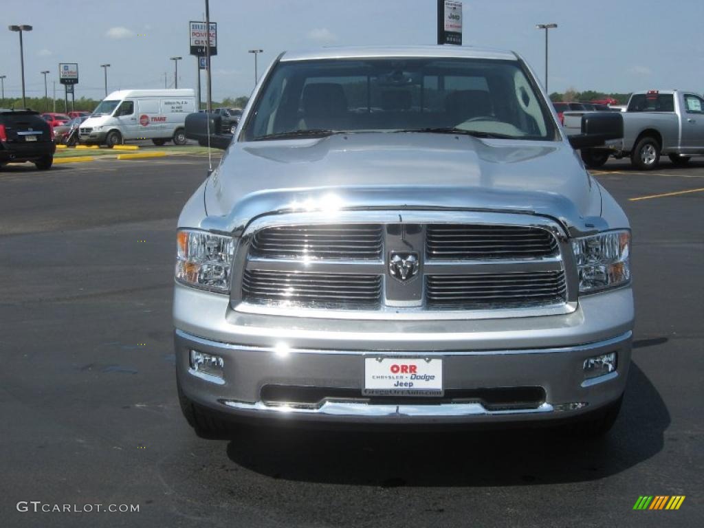 2010 Ram 1500 Big Horn Crew Cab 4x4 - Bright Silver Metallic / Dark Slate/Medium Graystone photo #2