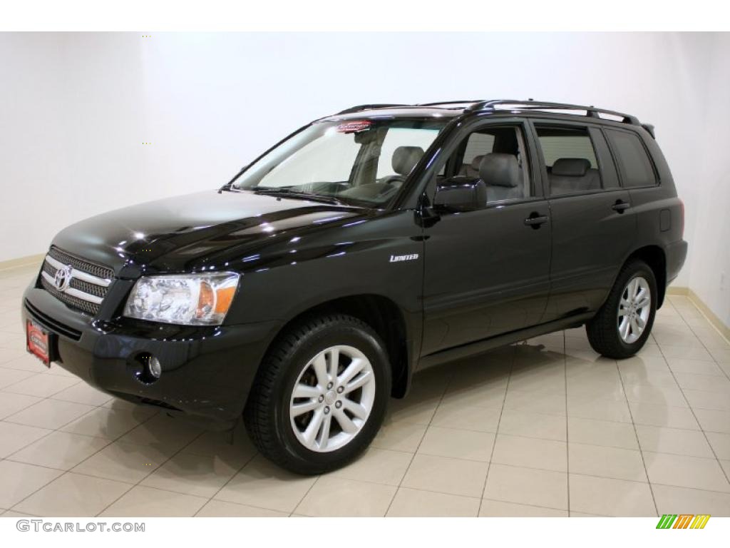 2006 Highlander Hybrid Limited 4WD - Black / Ash Gray photo #3